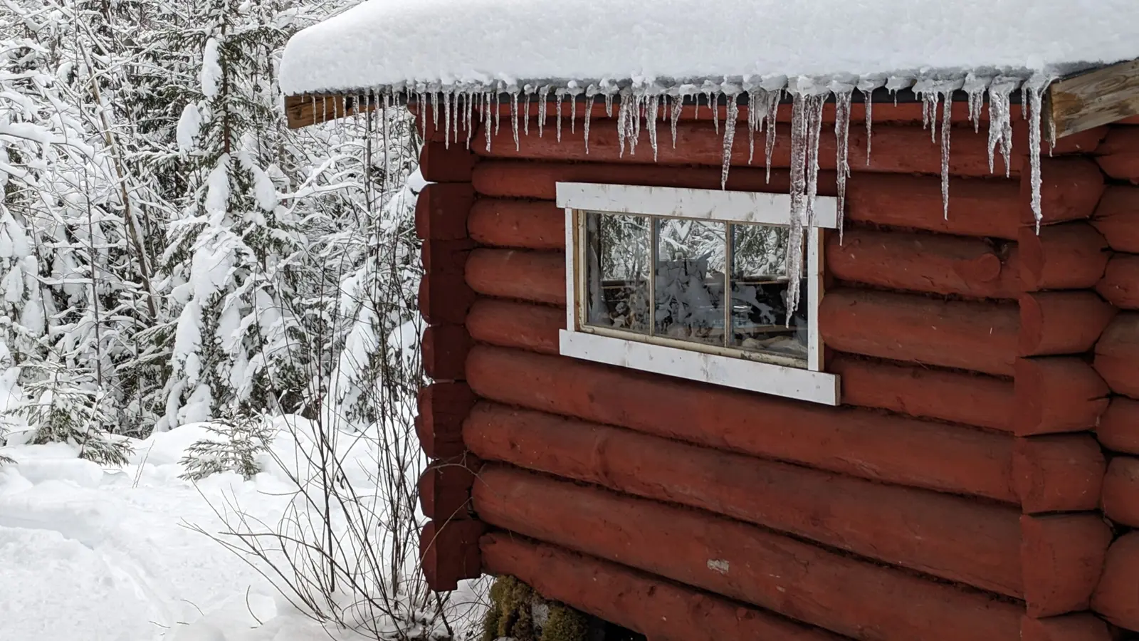 The forest cabin in winter, Dala-Järna