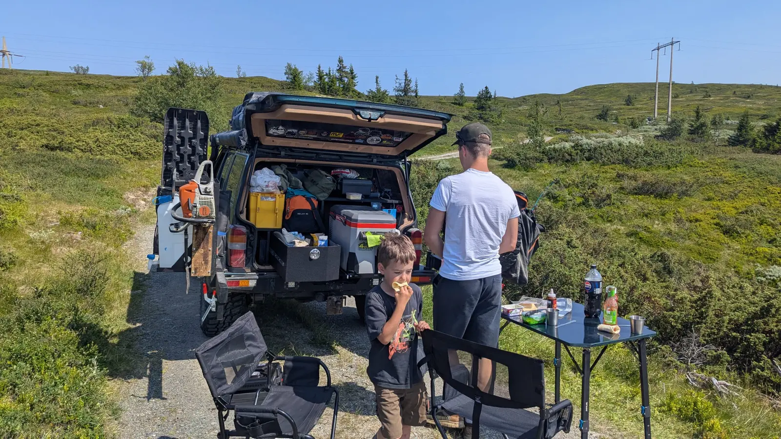 Lunch at the slide-out kitchen