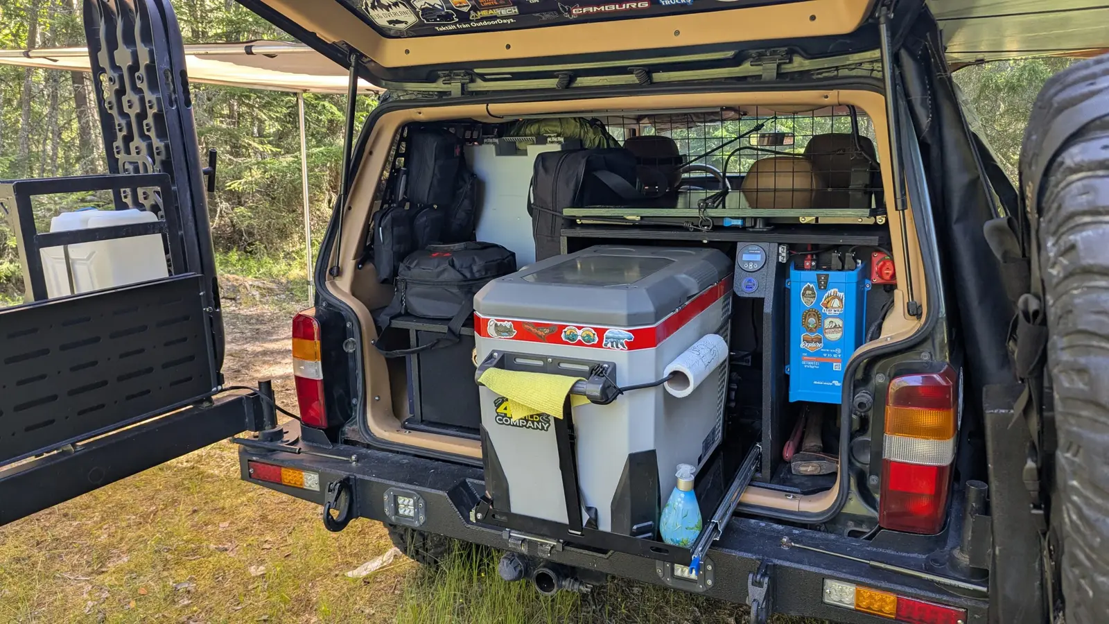 Engel fridge in the trunk