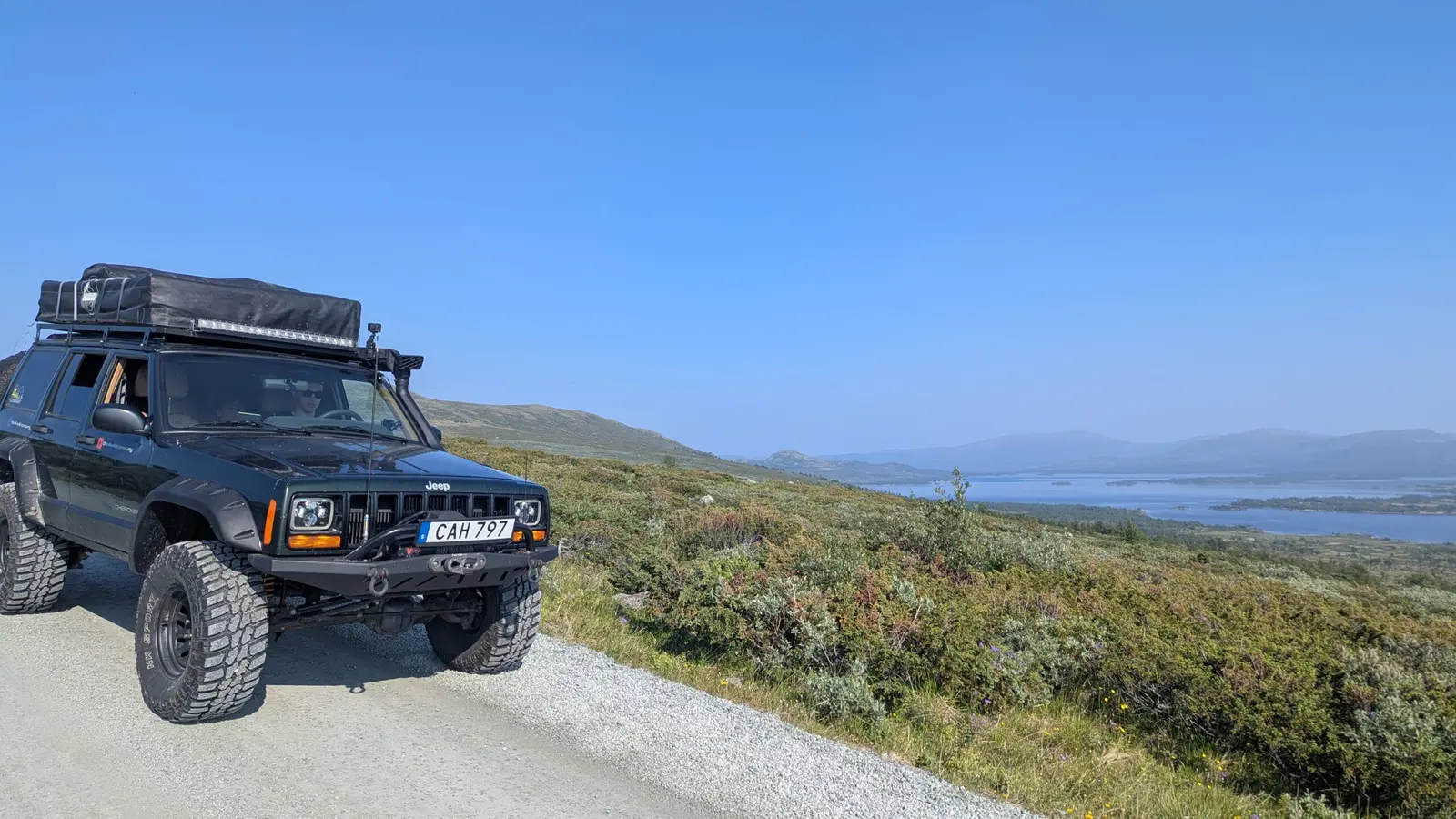 Gravel road along the coast