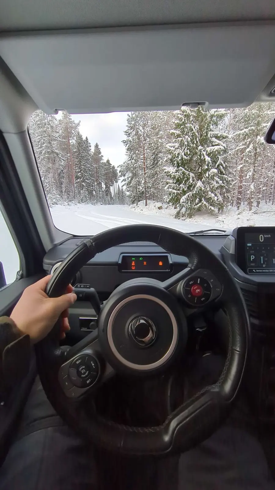 Behind the wheel in winter